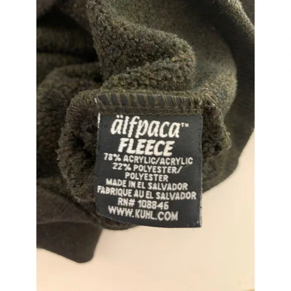 Kuhl Mens Brown Alfpaca Long Sleeve 1/4 Zip Pullover No Size Hole - Picture 8 of 8